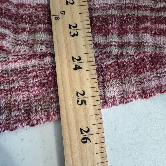 Columbia Striped Knit Hoodie Women’s Size XL Acrylic Blend V-Neck - Picture 6 of 8